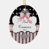 Erstkommunionenschmuck - Französischer Bow Swirl Keramikornament (Rechts)