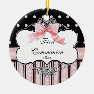 Erstkommunionenschmuck - Französischer Bow Swirl Keramikornament
