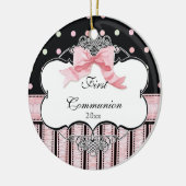 Erstkommunionenschmuck - Französischer Bow Swirl Keramikornament (Links)