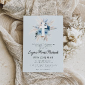 Erstkommunionseinladung in staubblau einladung