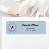 Erstkranke Rücksendeadresse mit dunkelblauer Monog (Insitu)