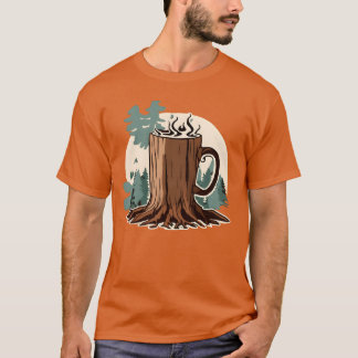 Erstmal Kaffee Bevorzugt im Wald Geschenk T-Shirt