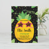 Erstmalige Ananas-Ananas zum Geburtstag Einladung (Stehend Vorderseite)