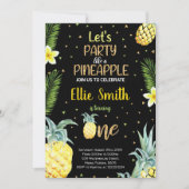 Erstmalige Ananas Geburtstagseinladungen Einladung (Vorderseite)