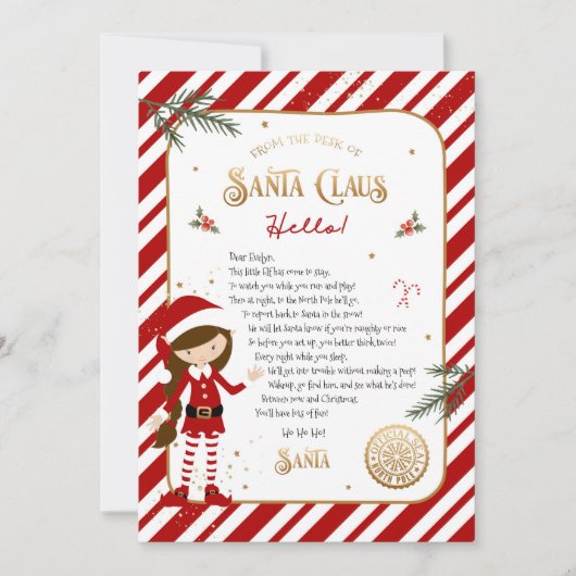 Erstmalige Ankunft Elf Begrüßungsschreiben Einladu Einladung (Vorderseite)