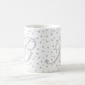 Erstmalige B-Monogramm-weiße Diamanten Print Kaffeetasse (Mittel)