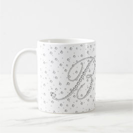 Erstmalige B-Monogramm-weiße Diamanten Print Kaffeetasse