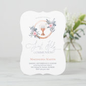 Erstmalige Blumendekoration der heiligen Kommunion Einladung (Stehend Vorderseite)
