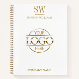 Erstmalige Einführung des Minimal-Business-Logos Notizblock