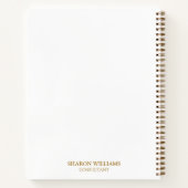 Erstmalige Einführung des Minimal-Business-Logos Notizblock (Rückseite)