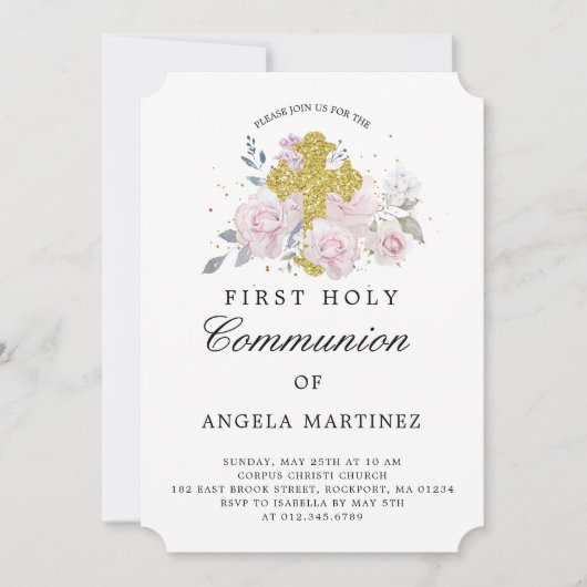 Erstmalige Einladung des Rosa Blumengolden (Vorderseite)