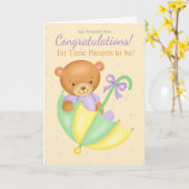 Erstmalige Eltern Schwangerschaft Glückwunschkarte Karte (Gelbe Blume)