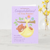 Erstmalige Eltern Schwangerschaft Glückwunschkarte Karte (Gelbe Blume)