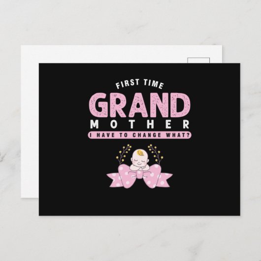 Erstmalige Großmutter als Geschenk Postkarte (Vorne/Hinten)