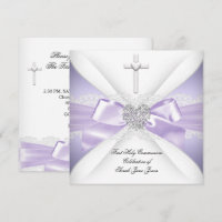 Erstmalige Kommunion Lavender Silver Heart Girl