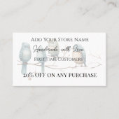 Erstmalige Kunden handgefertigte Vögel Wasserfarbe Rabattkarte (Vorderseite)