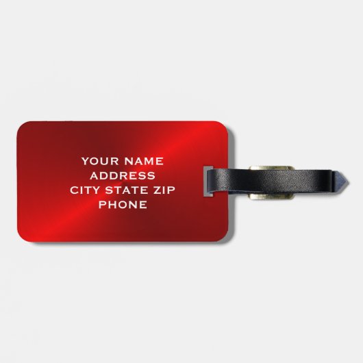 Erstmalige Markierung für das rote Messgerät Gepäckanhänger (Rückseite horizontal)