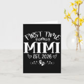 Erstmalige Mimi est 2026 werdende Mutter Frauen Karte (Gelbe Blume)
