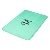 Erstmalige Monogram Aquamarine Jewel Tone Solid Co Badematte (Schrägansicht)