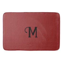 Erstmalige Monogram Garnet Jewel Tone Solid Color Badematte