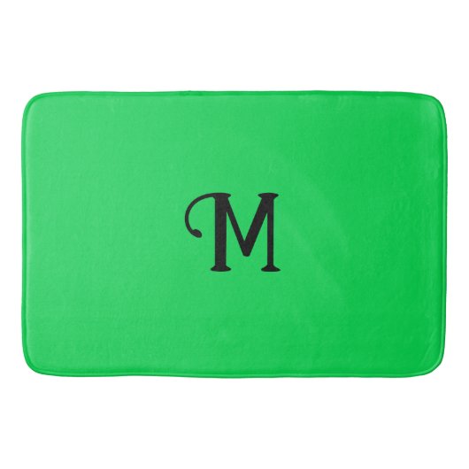 Erstmalige Monogram Malachite Jewel Tone Solid Col Badematte (Vorderseite)