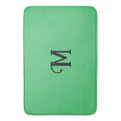 Erstmalige Monogram Smarald Jewel Tone Solid Color Badematte (Vorderseite Vertikal)