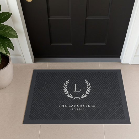 Erstmalige Monogramm-Begrüßung der modernen Kranfa Fußmatte