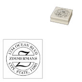 Erstmalige Monogramm-Rücksendeadresse Gummistempel (Stempel)