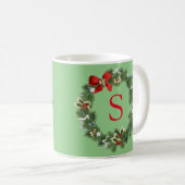 Erstmalige Monogramm Weihnachtskraut Tasse Geschen (VorderseiteRechts)