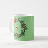 Erstmalige Monogramm Weihnachtskraut Tasse Geschen (Vorderseite Links)