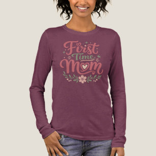 Erstmalige Mutter Süße Florale Mutterschaft Design Tri-Blend Shirt