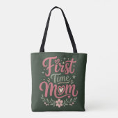Erstmalige Mutter Süßes Florales Mutterdesign Tasche (Rückseite)