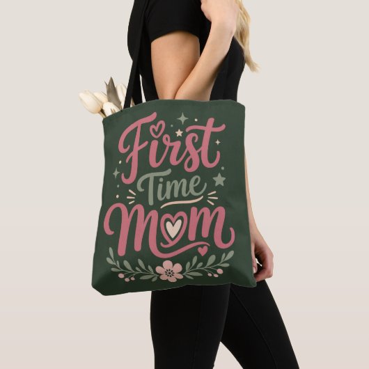 Erstmalige Mutter Süßes Florales Mutterdesign Tasche (Von Nahem)