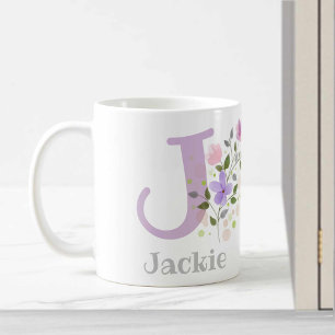 Erstmalige Plus-Bezeichnung Jackie mit Blume Kaffeetasse