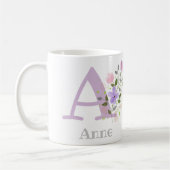 Erstmalige Plus Name Anne mit Blume Kaffeetasse (Links)