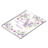 Erstmalige Plus Name Anne mit Blume Notizblock (Linke Seite)