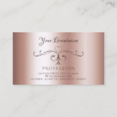 Erstmalige Rose Gold der Luxus-Verziert Corner Bor Visitenkarte (Rückseite)