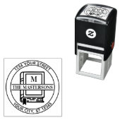 Erstmalige Rücksendeadresse mit Familienname Permastempel (Beispiel)