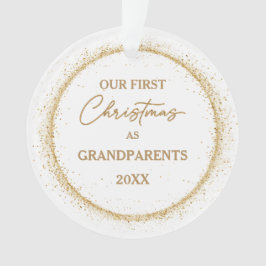 Erstmalige Weihnachtsgoldenschmuck Ornament