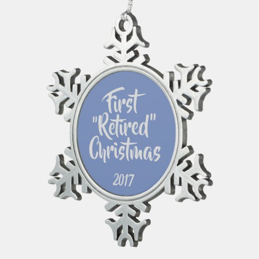 Erstmalige Weihnachtsschmuck Schneeflocken Zinn-Ornament (Rechts)