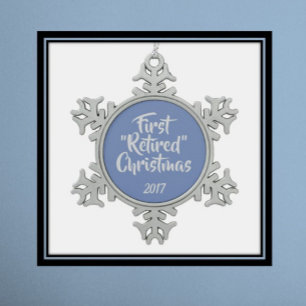 Erstmalige Weihnachtsschmuck Schneeflocken Zinn-Ornament