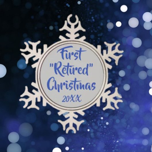 Erstmalige Weihnachtsschmuck Schneeflocken Zinn-Ornament