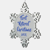 Erstmalige Weihnachtsschmuck Schneeflocken Zinn-Ornament (Rechts)