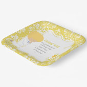 Erstmaliger Blonde Boy Gold Damask Pappteller (Gewinkelt)