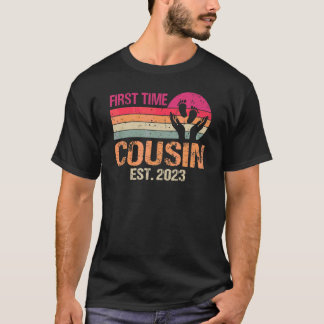 Erstmaliger Cousin 2023 Vintager Vatertag T-Shirt