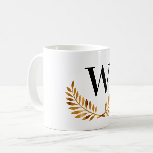 Erstmaliger Goldlaurel-Kranz Kaffeetasse (Vorderseite Links)
