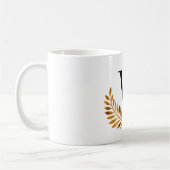 Erstmaliger Goldlaurel-Kranz Kaffeetasse (Links)