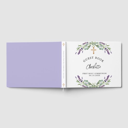 Erstmaliger Kronlavender violet eucalyptus Gästebuch (Voll)