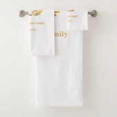 Erstmaliger Lorbeerkranz der Goldfamilie Badhandtuch Set (Insitu)