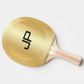 Erstmaliger Monogram Elegant Template Glamour Gold Tischtennis Schläger (Seitenansicht)